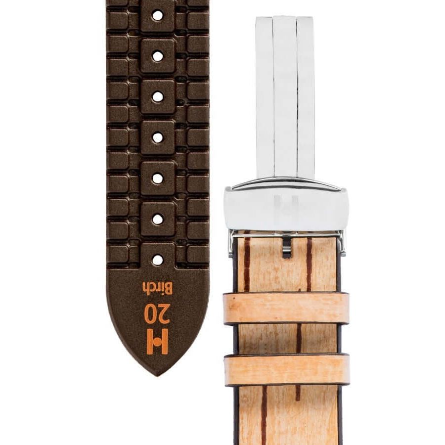 Hirsch Birch puupintainen kellon ranneke