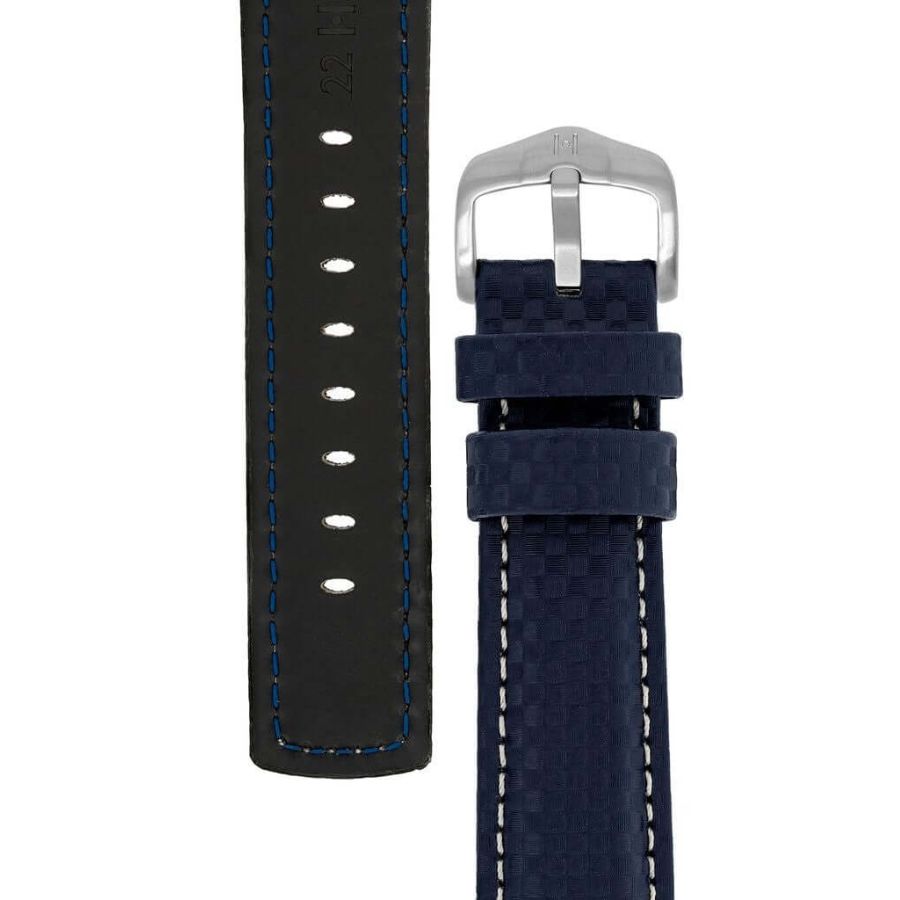Hirsch Carbon sininen kellon ranneke
