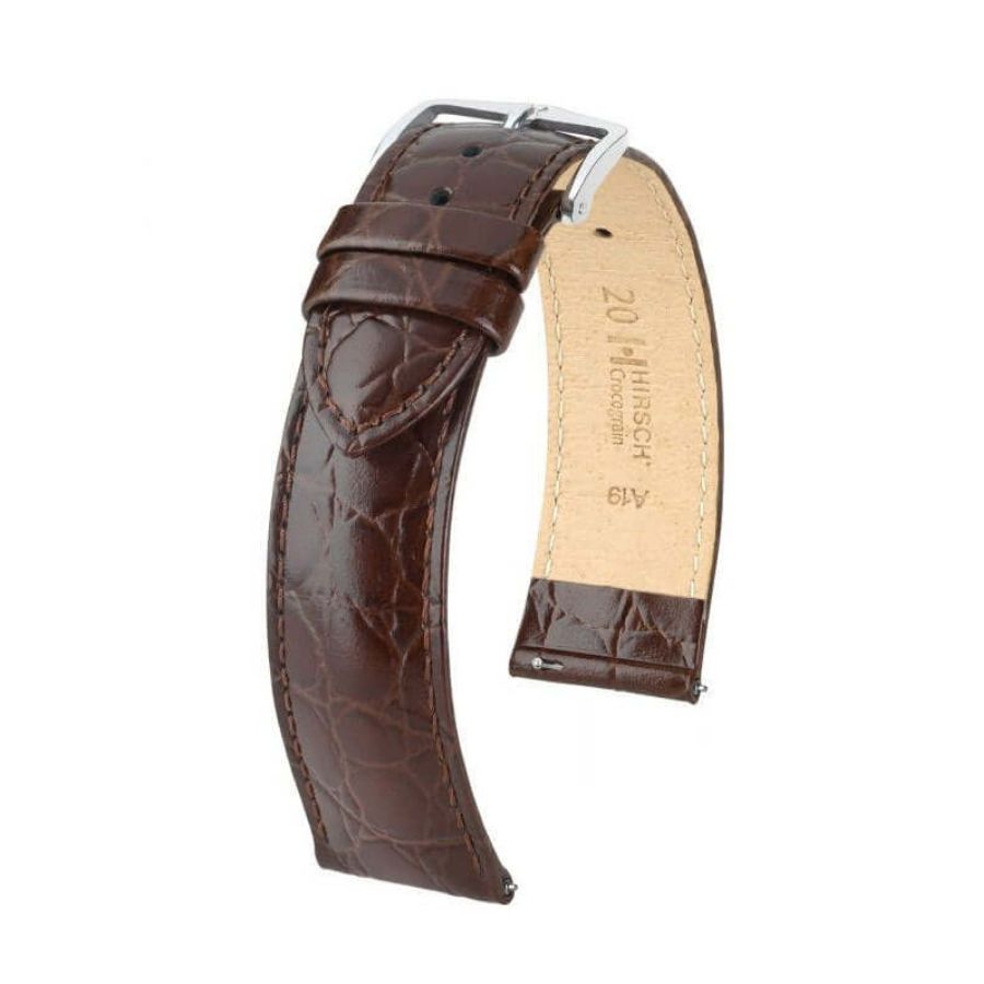 Hirsch Crocograin ruskea nahkaranneke