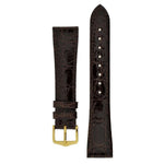 Hirsch Genuine Crocodile ruskea kellon ranneke 18920810-18