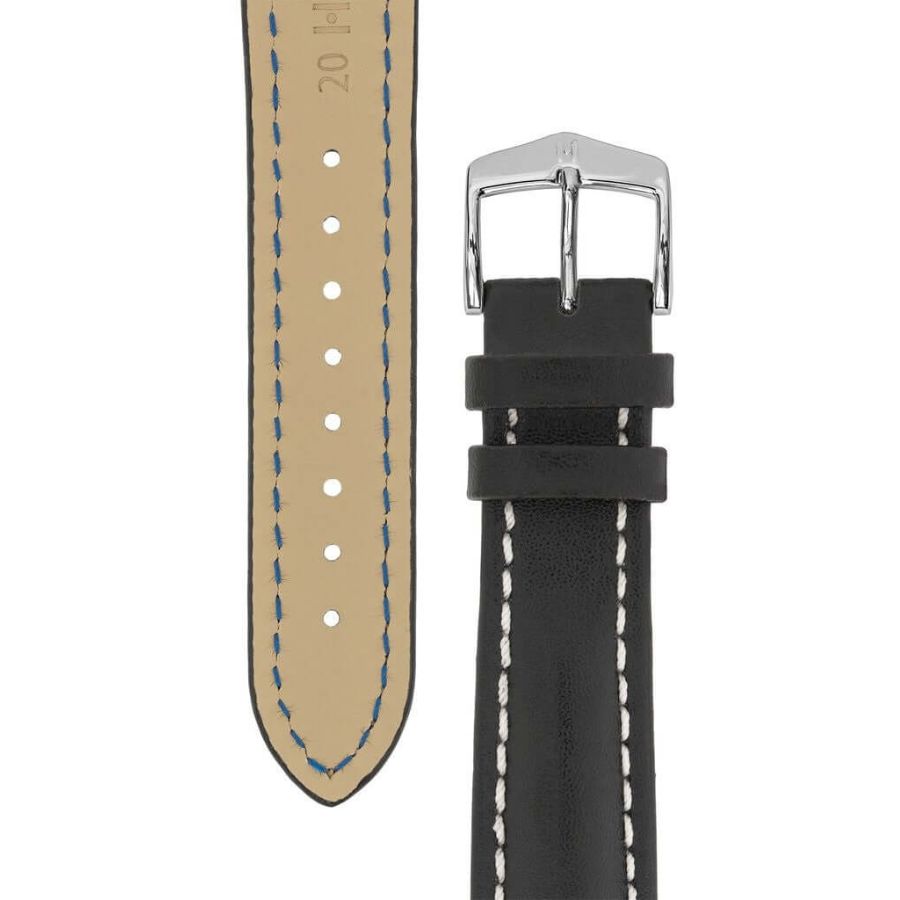 Hirsch Heavy Calf musta kellon ranneke