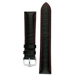 Hirsch Jumper musta punainen kellon ranneke 04402051-18