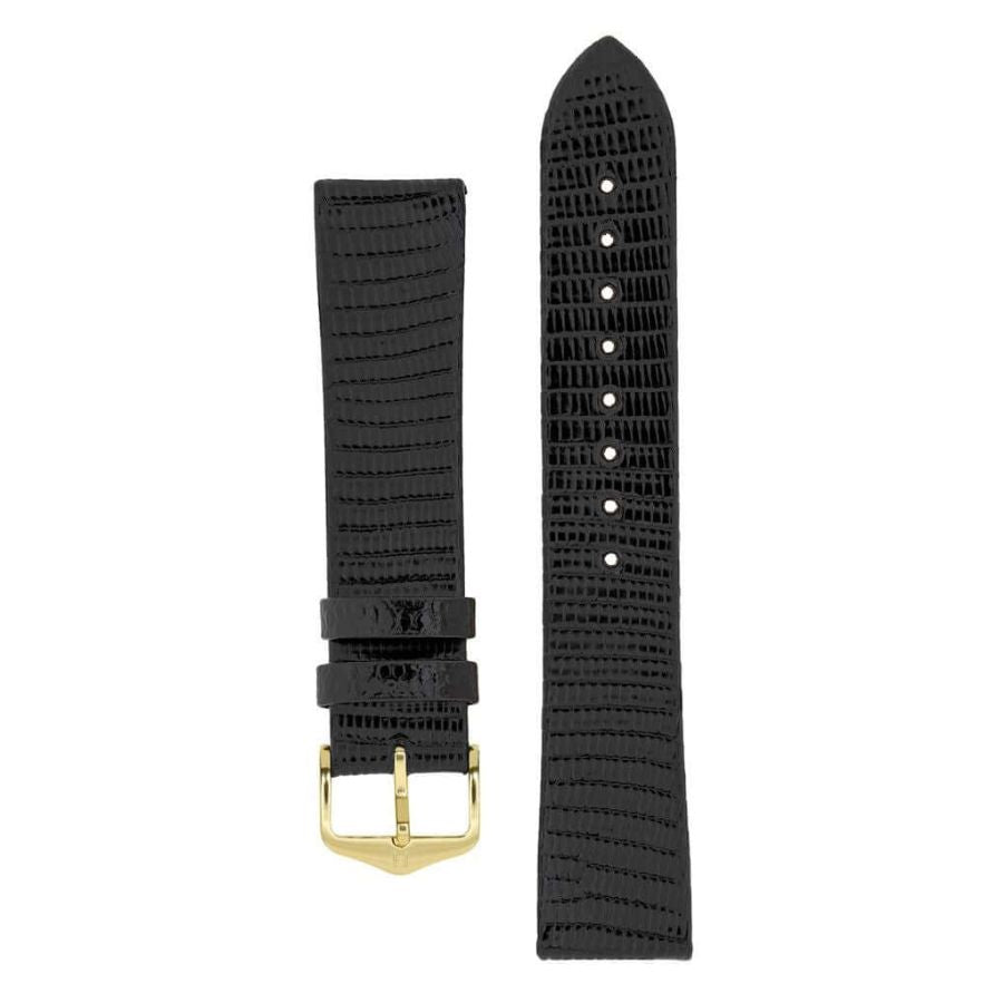 Hirsch Lizard musta kellon ranneke 01766050-16
