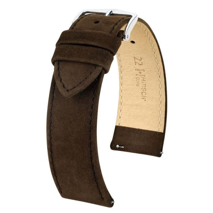 Hirsch Osiris Nubuk ruskea kellonranneke