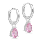 Hopeakorvarenkaat riipuksella E-24483Zpink