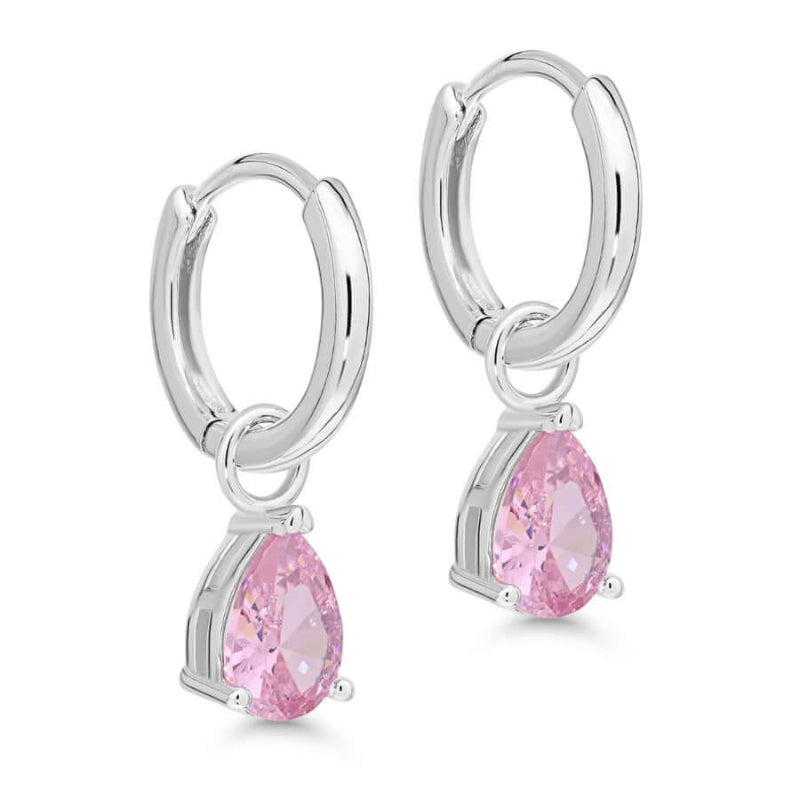 Hopeakorvarenkaat riipuksella E-24483Zpink