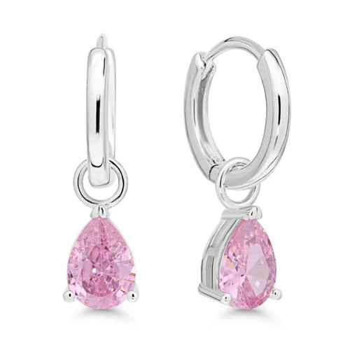 Hopeakorvarenkaat riipuksella E-24483Zpink