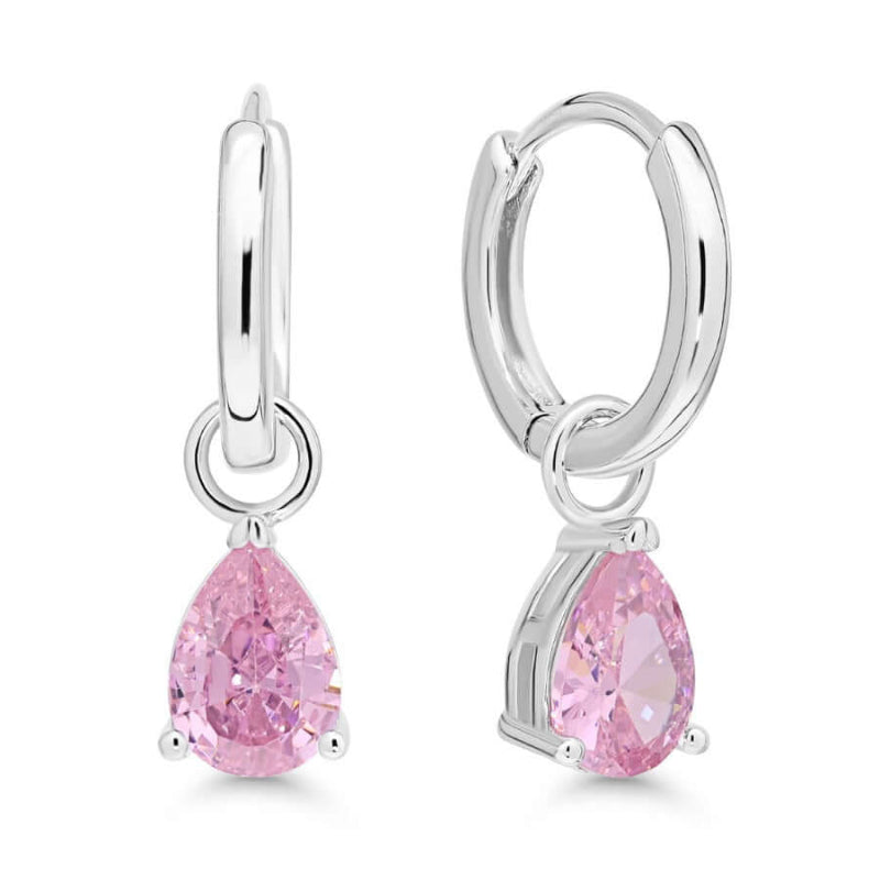 Hopeakorvarenkaat riipuksella E-24483Zpink