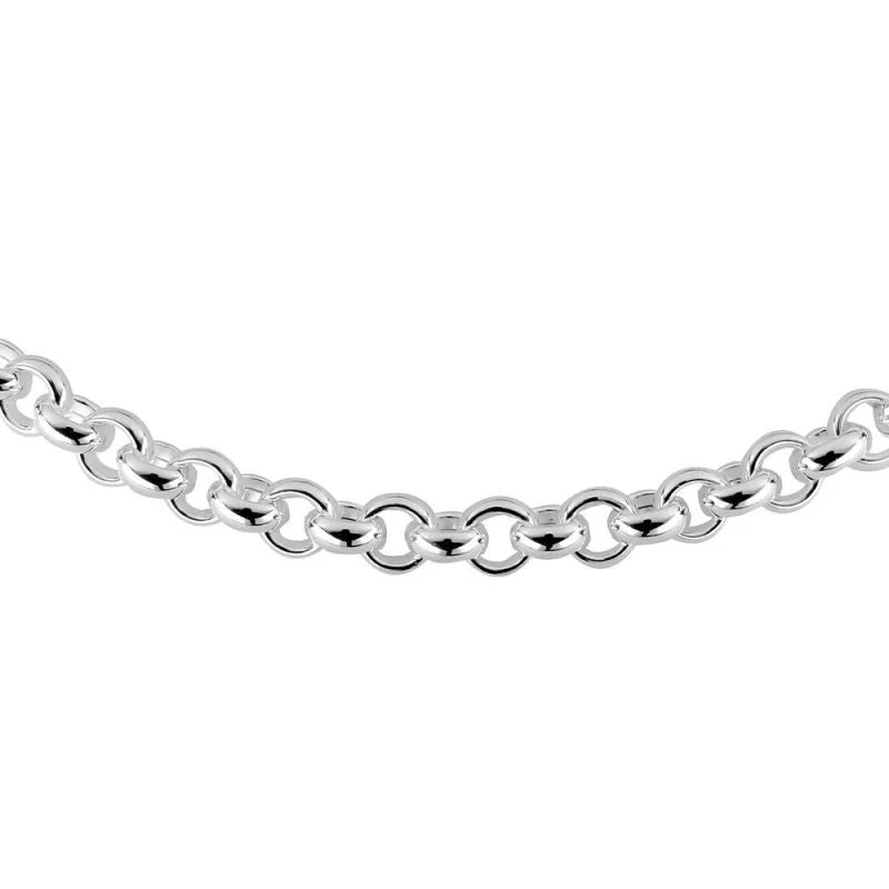 Hopeinen papuranneketju 10mm