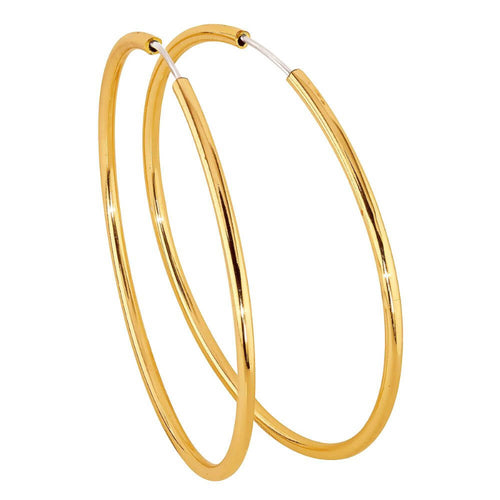 Kullatut hopeakorvarenkaat 40mm