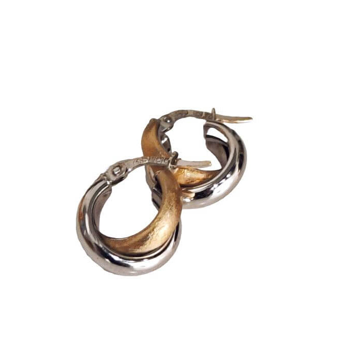 Kaksiväriset Kultakorvakorut K1696