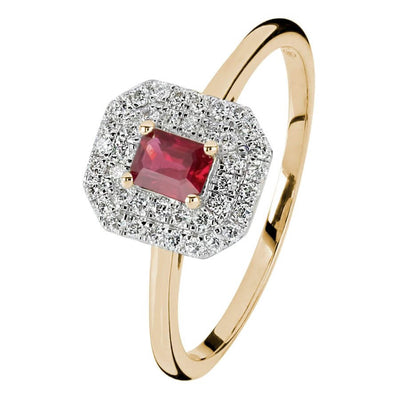 Kohinoor Rubiini Timanttisormus 033-9843R