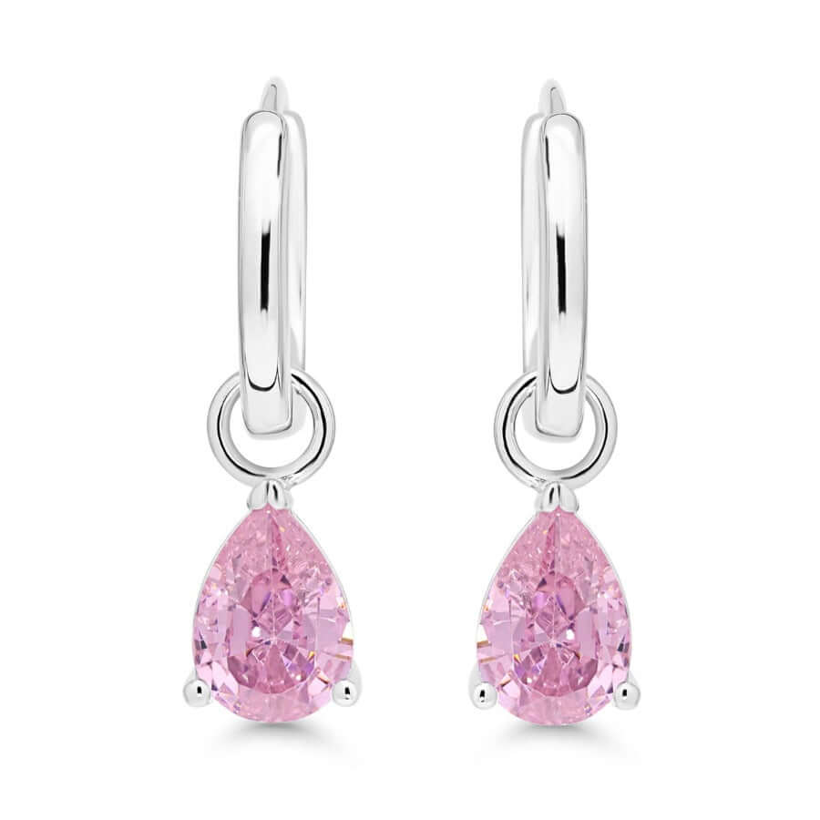 Hopeakorvarenkaat riipuksella E-24483Zpink
