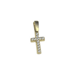 Kultainen rippiristi zirkoneilla P-0276Z