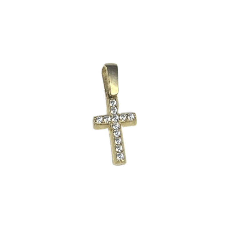 Kultainen rippiristi zirkoneilla P-0276Z