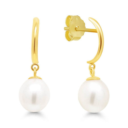 Kultaiset Riippuvat Helmikorvakorut LME-0365P