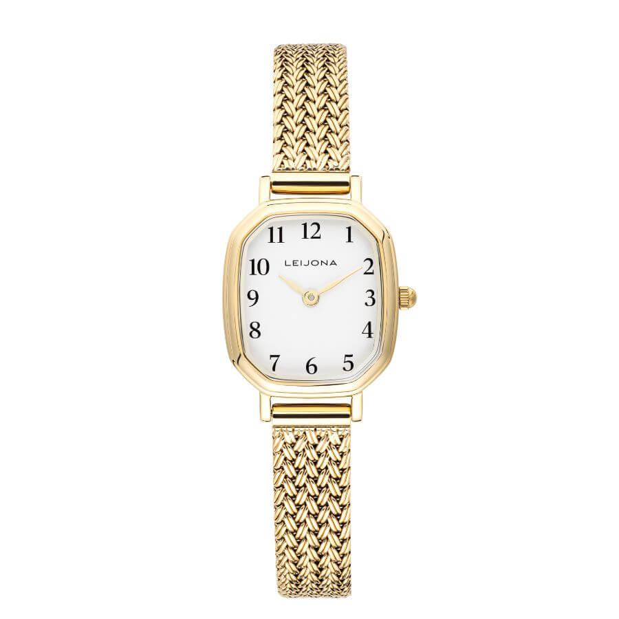 Leijona Classic Lumo White & Gold Tone Rannekello 5170-4787