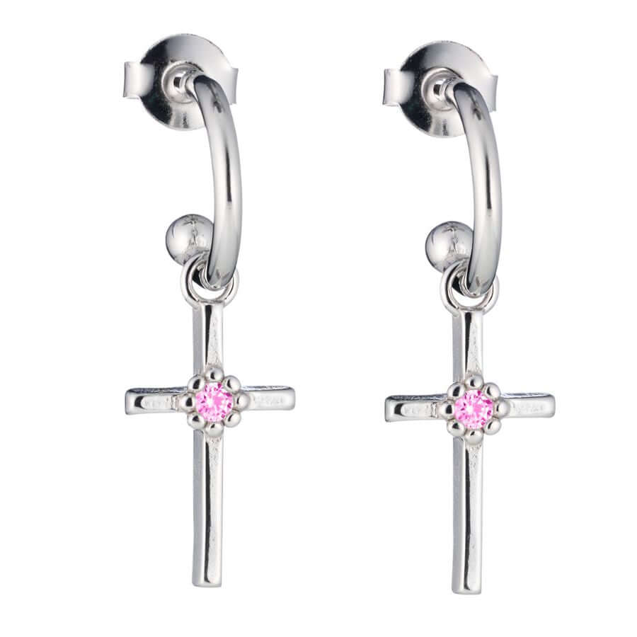 Lumoava Daisy Pinkki Risti Korvakorut L54268150000