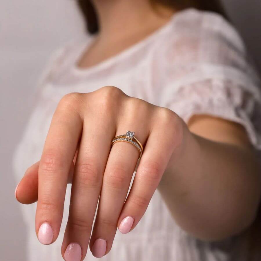 Lykken Elegance Halo Timanttisormus 54227