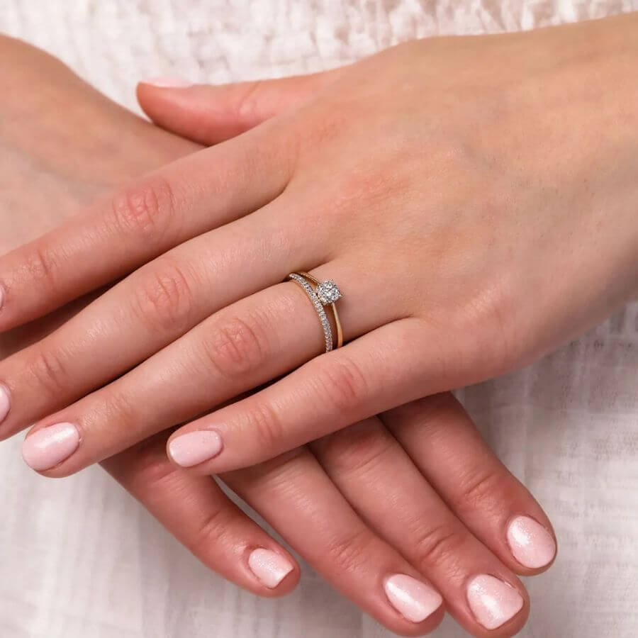 Lykken Elegance Halo Timanttisormus 54227