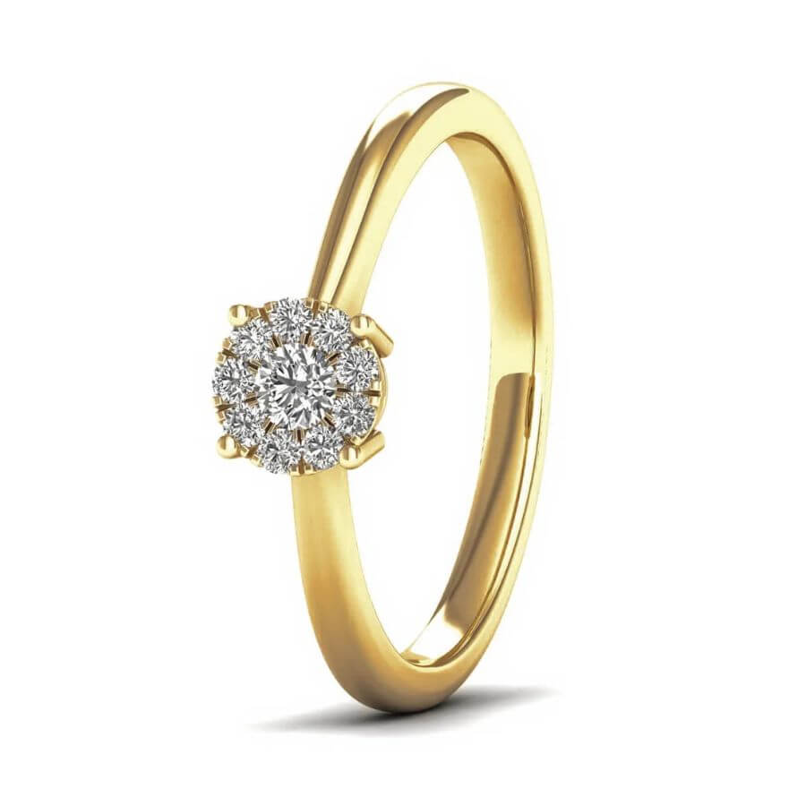 Lykken Elegance Halo Timanttisormus 54227