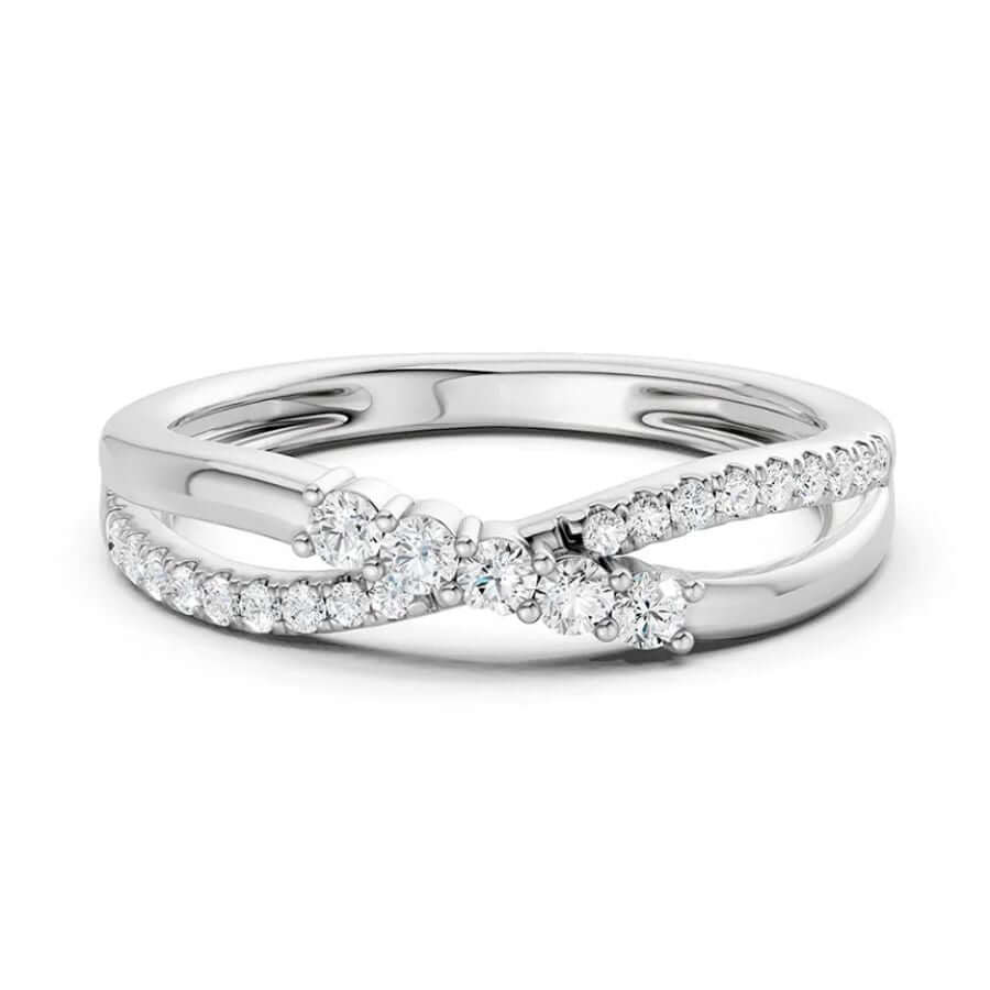 Lykken Elegance crossover timanttisormus 74804