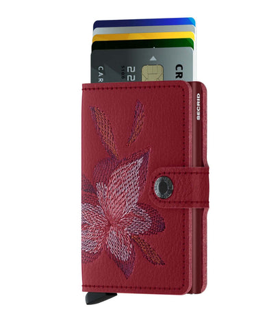 Secrid Miniwallet Stitch Magnolia Rosso 