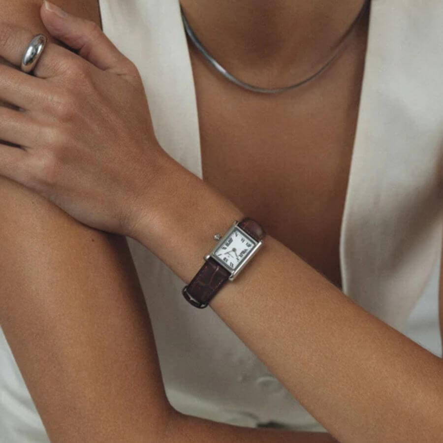 Mockberg Timeless Brown Leather Rannekello MB0248