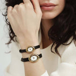 Mockberg Belle Oval Leather Rannekello MB1414