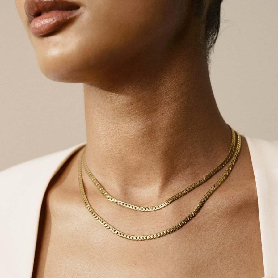 Mockberg Serpentine Chain Gold Kaulakoru MB1994