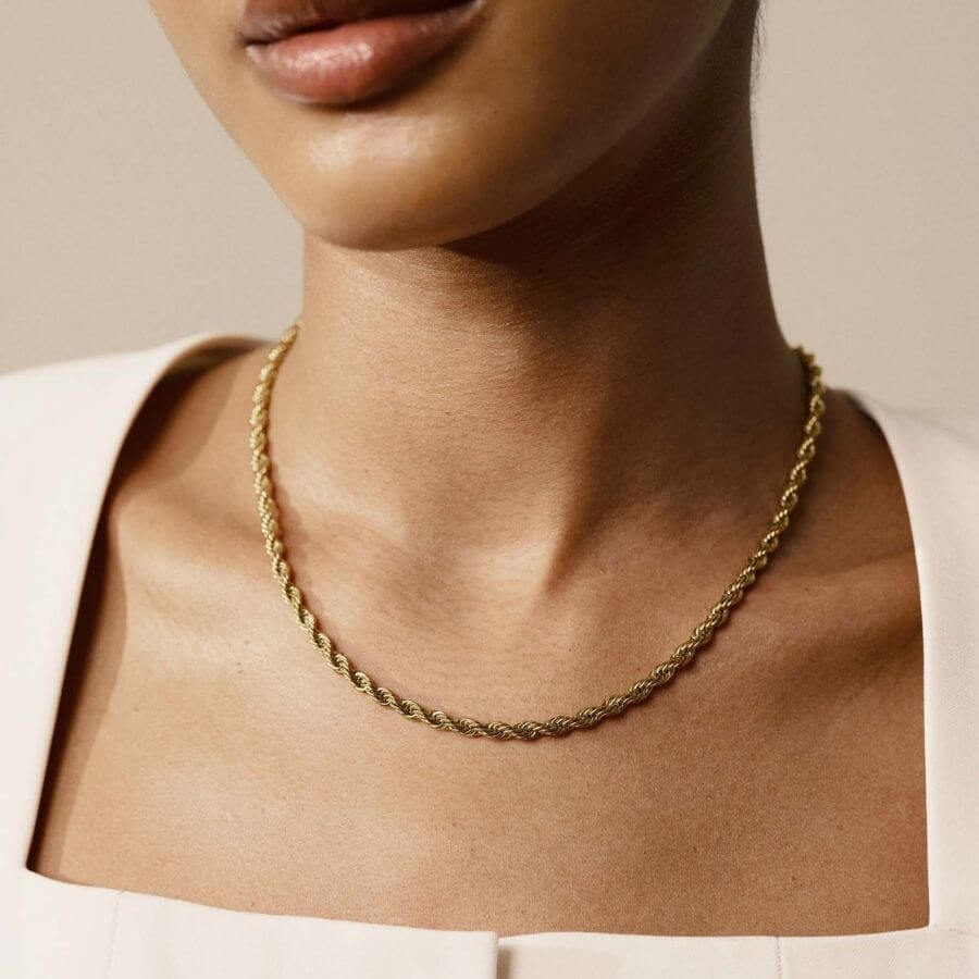 Mockberg Bold Rope Chain Gold Kaulakoru MB1998