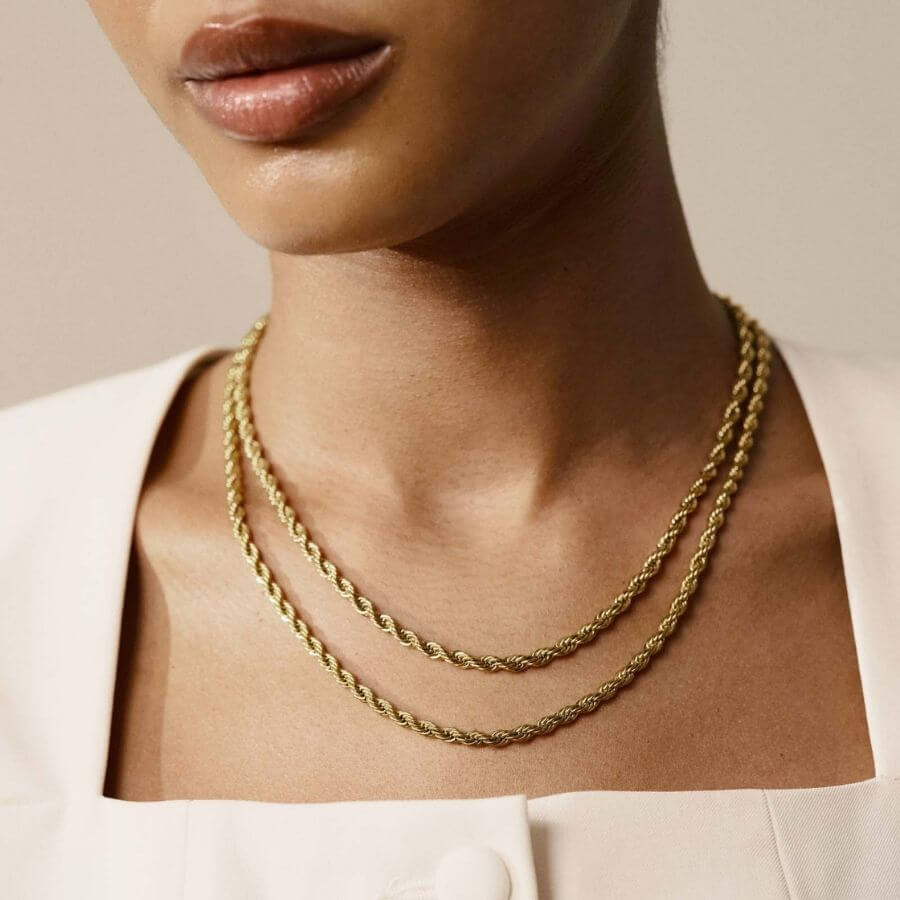 Mockberg Bold Rope Chain Gold Kaulakoru MB1998