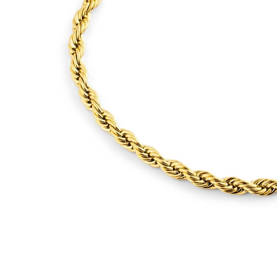 Mockberg Bold Rope Chain Gold Rannekoru MB2003