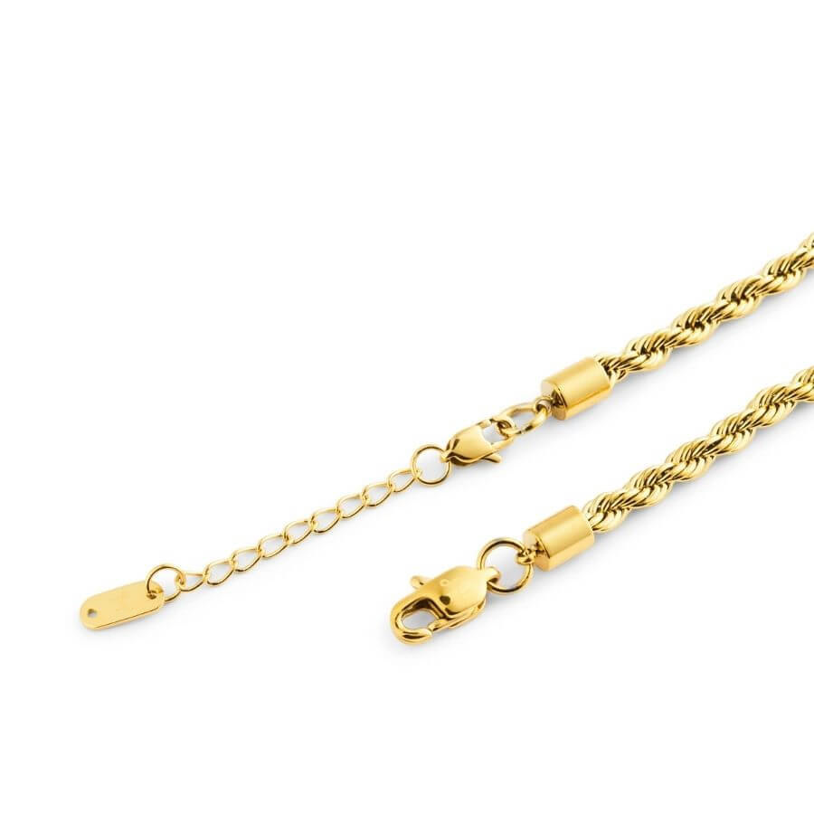 Mockberg Bold Rope Chain Gold Rannekoru MB2003