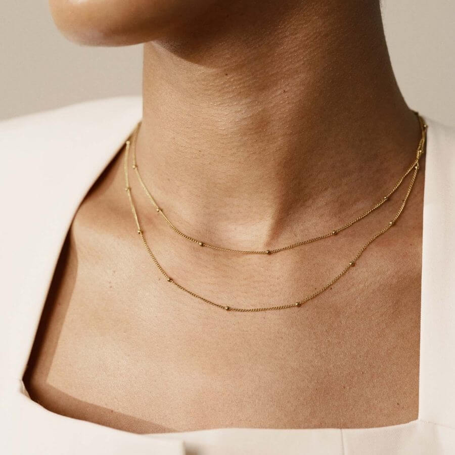 Mockberg Beaded Chain Gold Kaulakoru MB2008