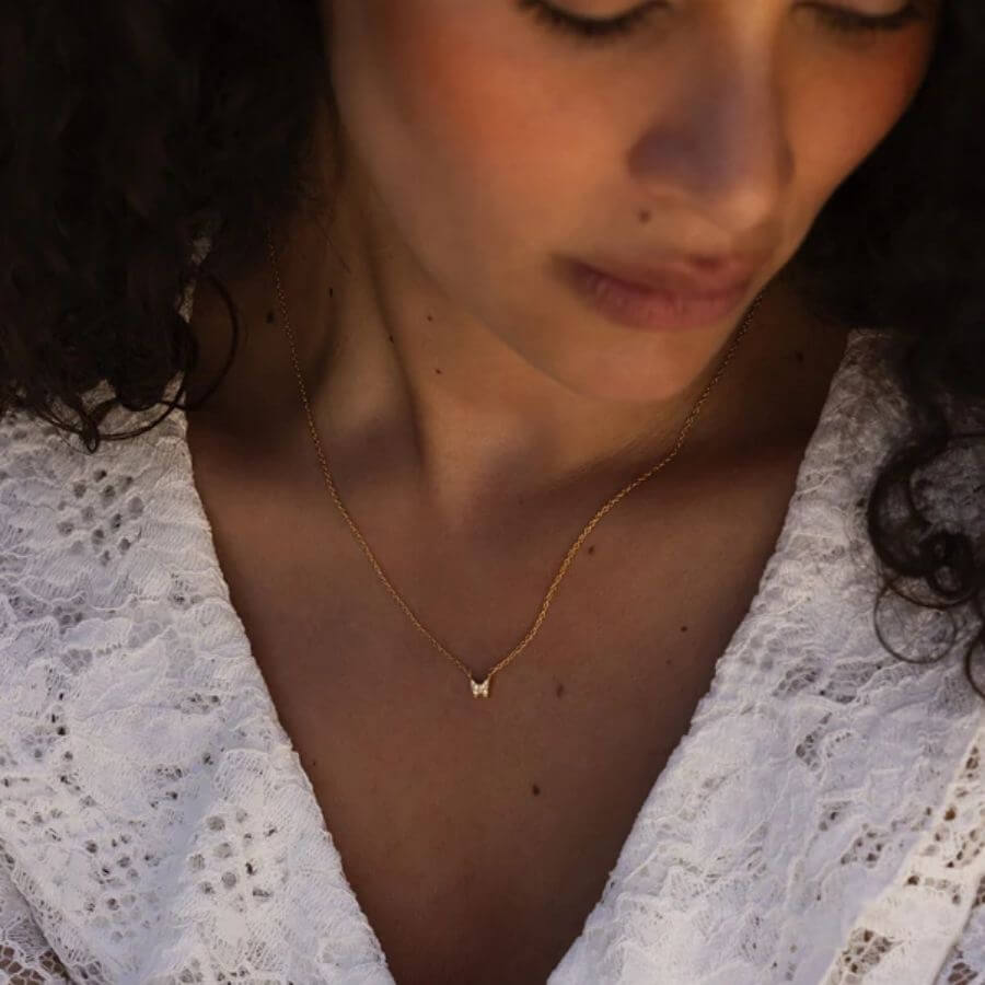 Mockberg Butterfly Gold Kaulakoru MB2086
