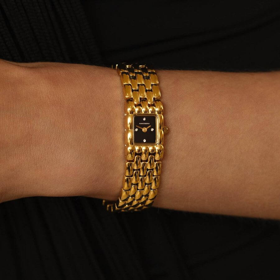 Mockberg Eternal Gold Noir Rannekello MB2089