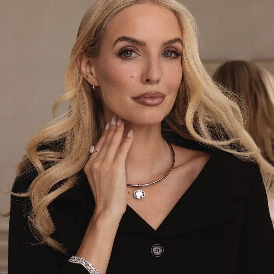 Mockberg Juliette Hopeansävyiset Korvarenkaat MB2388