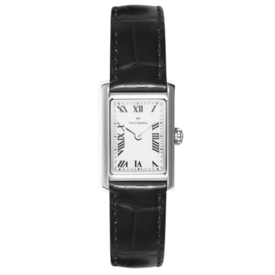 Mockberg Timeless Black Leather Rannekello MB0246