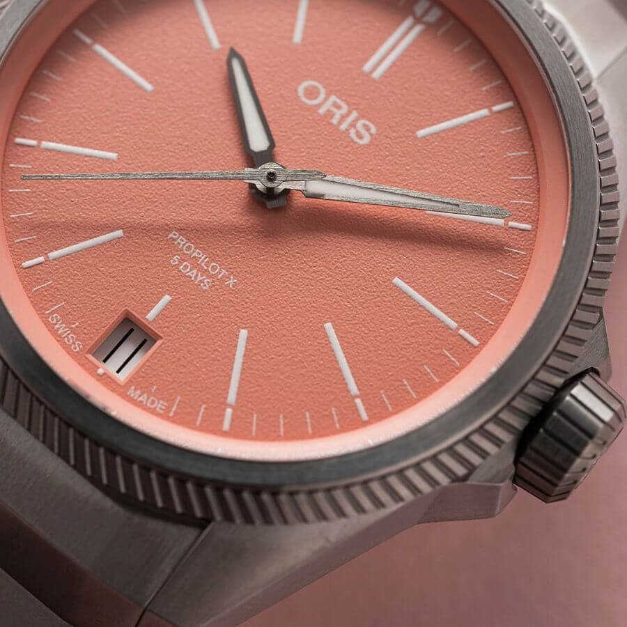 Oris ProPilot X Calibre 400 Salmon Red 01 400 7778 7158-07