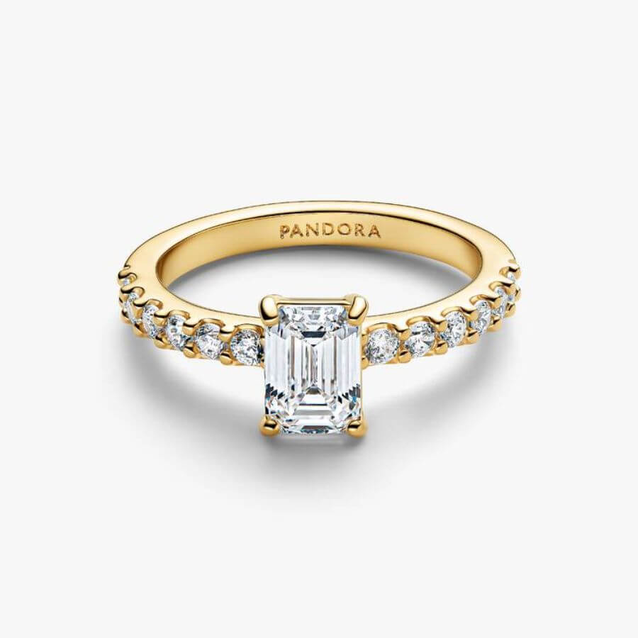Pandora Rectangular Sparkling Sormus 164506C01