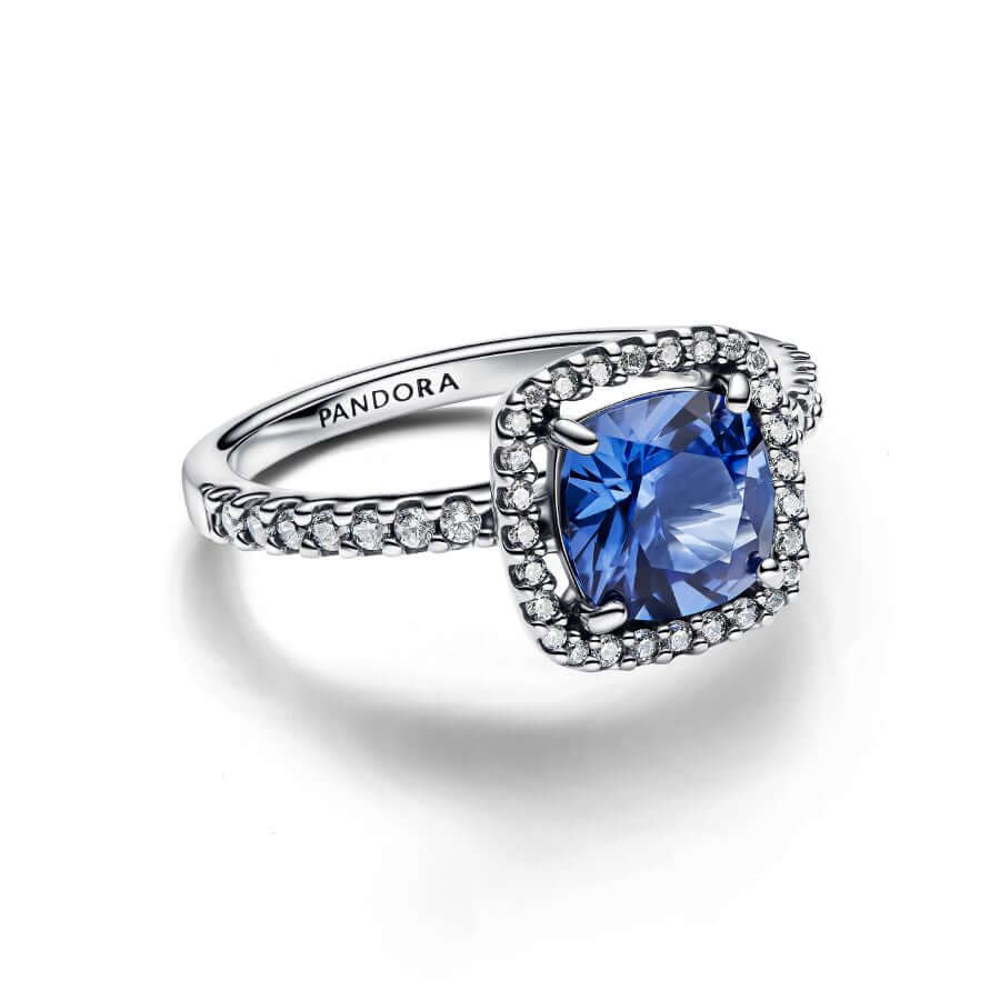 Pandora Blue Sparkling Halo Sormus 193550C01