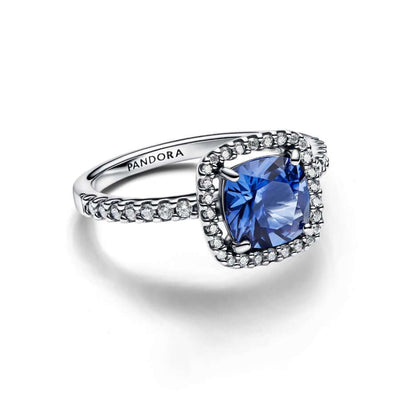 Pandora Blue Sparkling Halo Sormus 193550C01