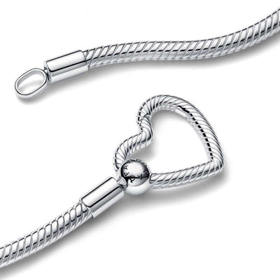 Pandora Moments Heart Snake Chain Kaulakoru 393377C00-45