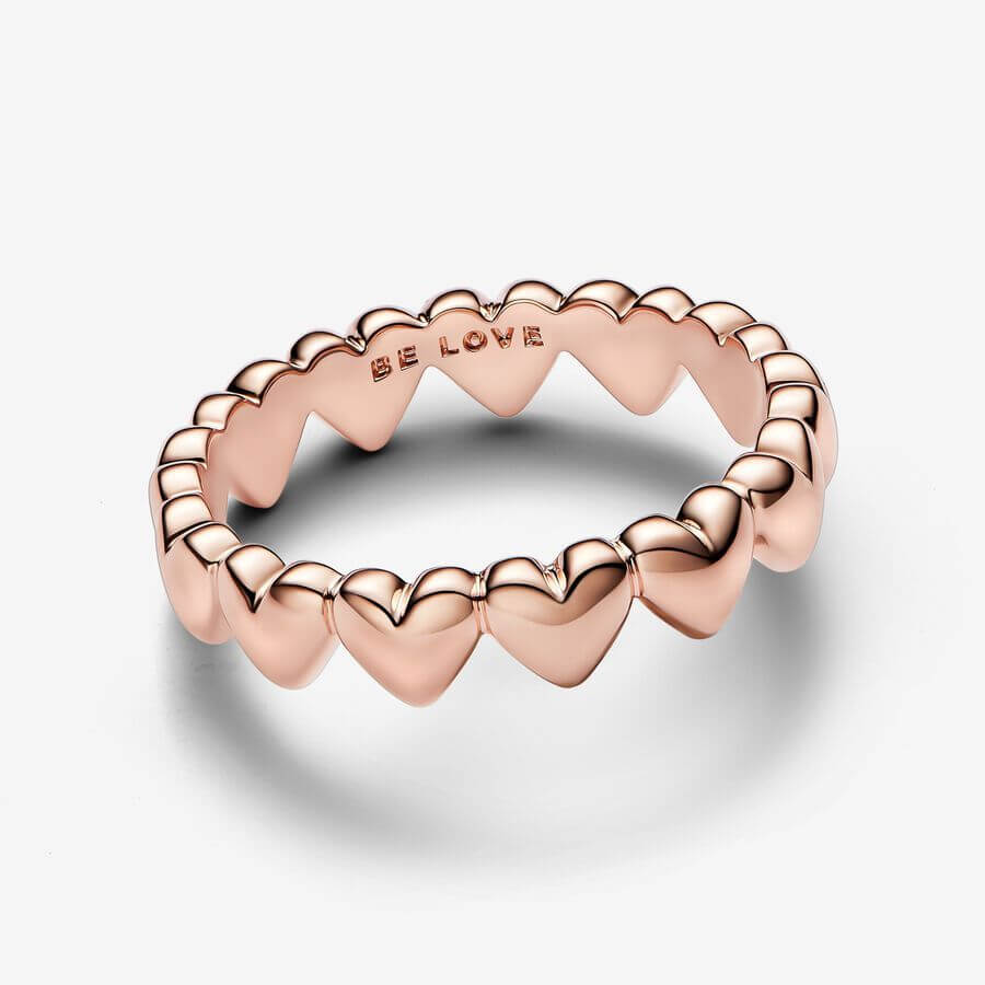 Pandora Row of Hearts Sormus 183427C00