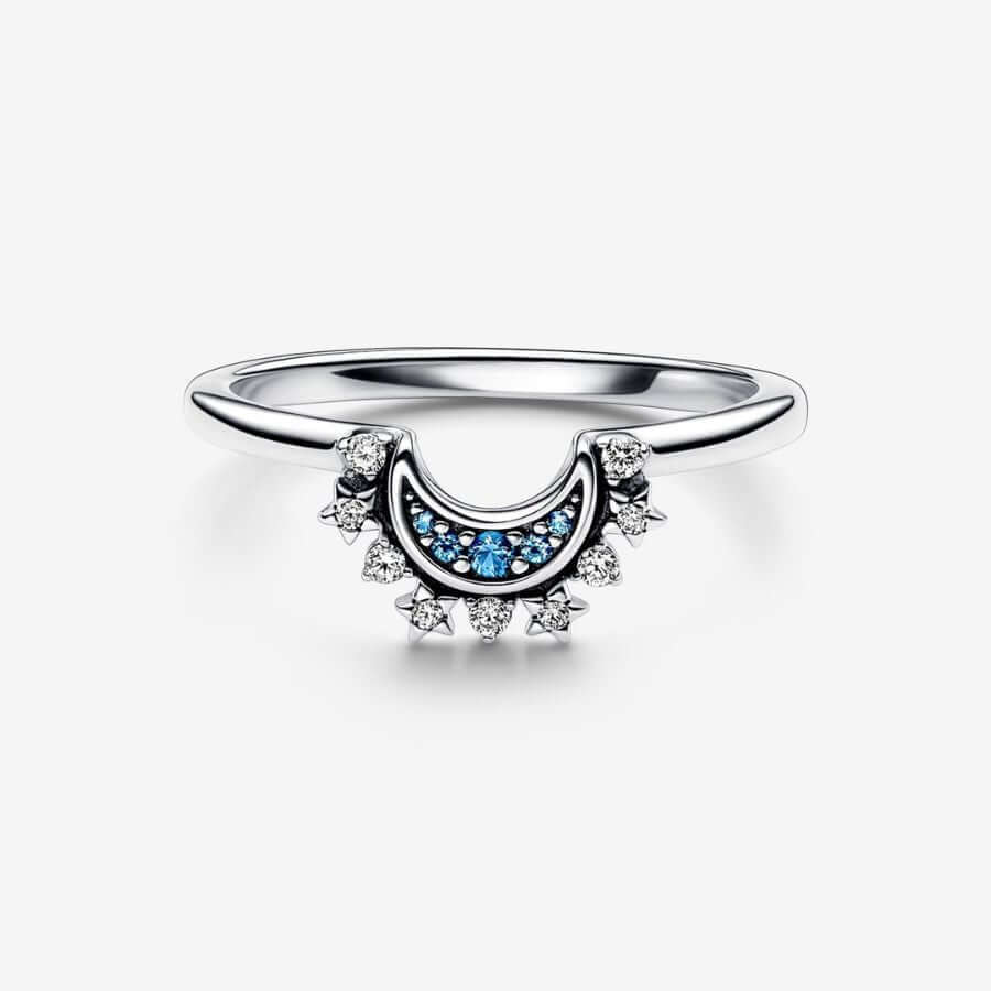 Pandora Sparkling Blue Moon Sormus 192675C01