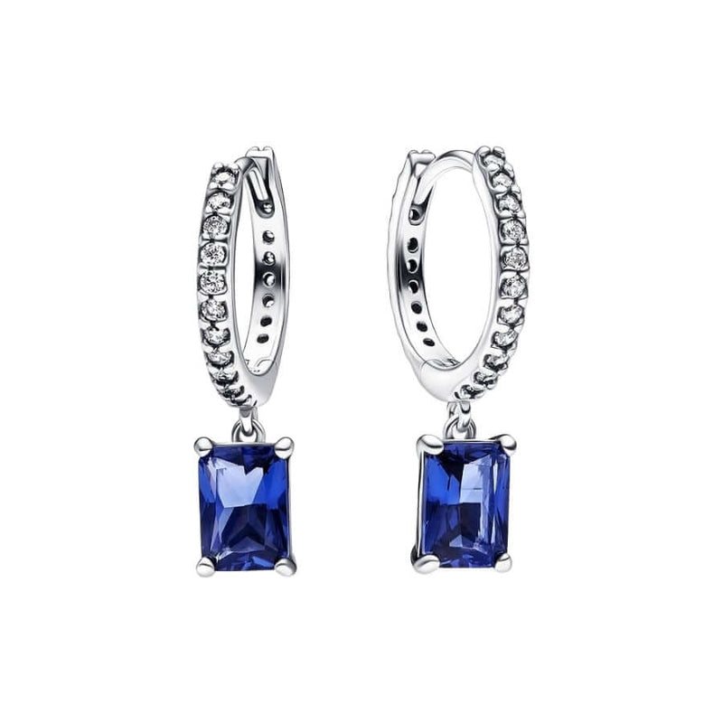 Pandora Blue Rectangular Sparkling korvakorut 292381c01