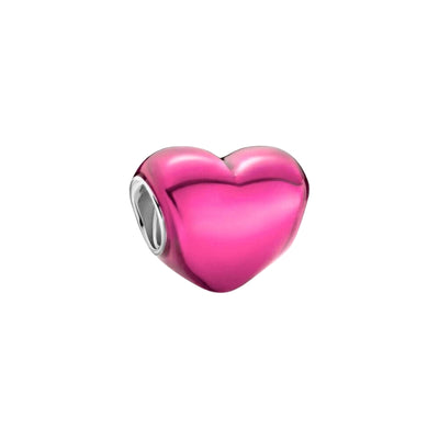 Pandora Metallic Pink Heart Charm 799291c03