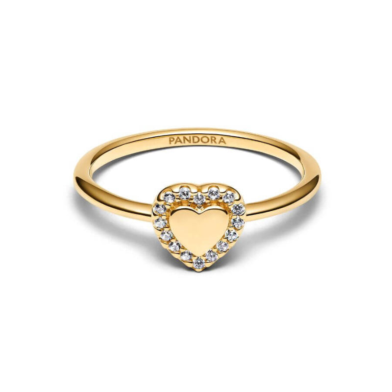 Pandora Kaiverrettava Sydän Halo Sormus 163801C01