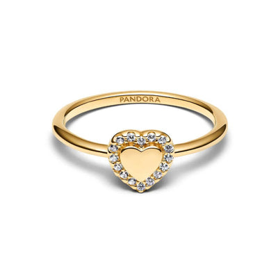 Pandora Kaiverrettava Sydän Halo Sormus 163801C01